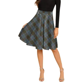 Anderson Tartan Melete Pleated Midi Skirt