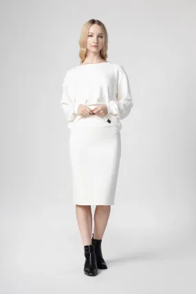 Bamboo Bonded Jersey Knee Length Pencil Skirt