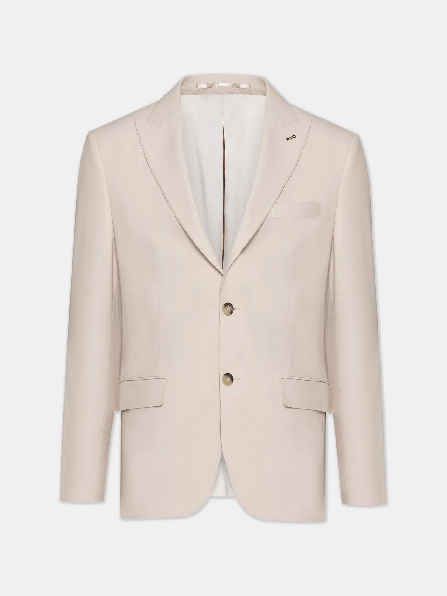 Beige Modern-Fit Suit 3-Piece