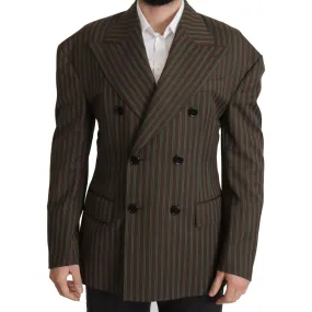 Dolce & Gabbana Multicolor Striped Double Breasted Blazer