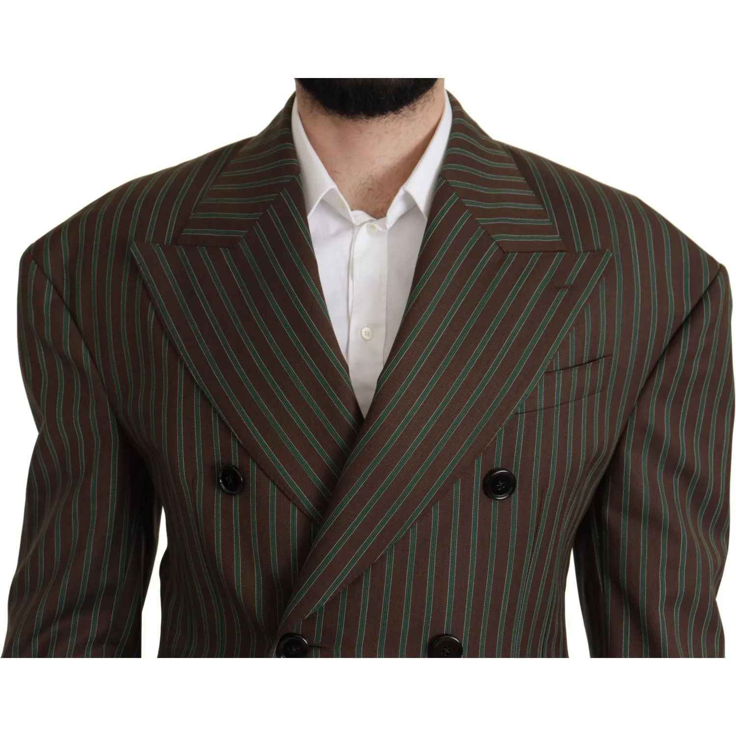 Dolce & Gabbana Multicolor Striped Double Breasted Blazer