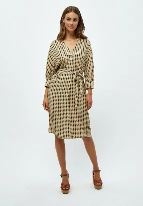 Lykke Sabia Mid Length Dress - Warm Sand Print